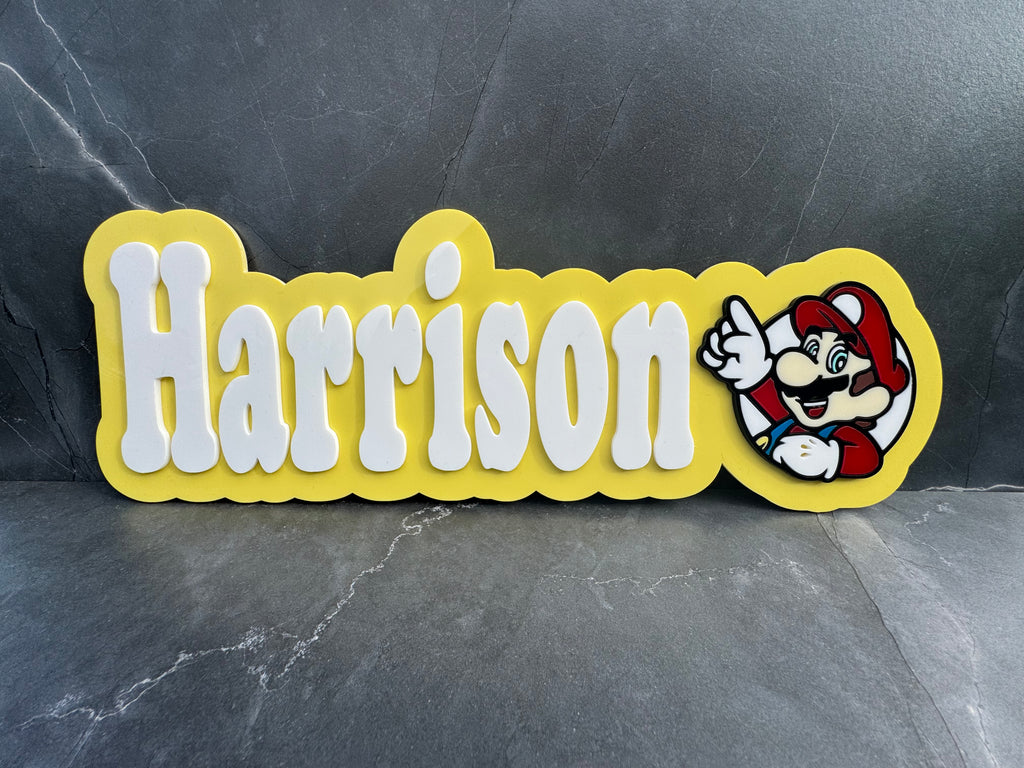 Personalised Acrylic Kids Door Name Sign - Custom Colours & Designs