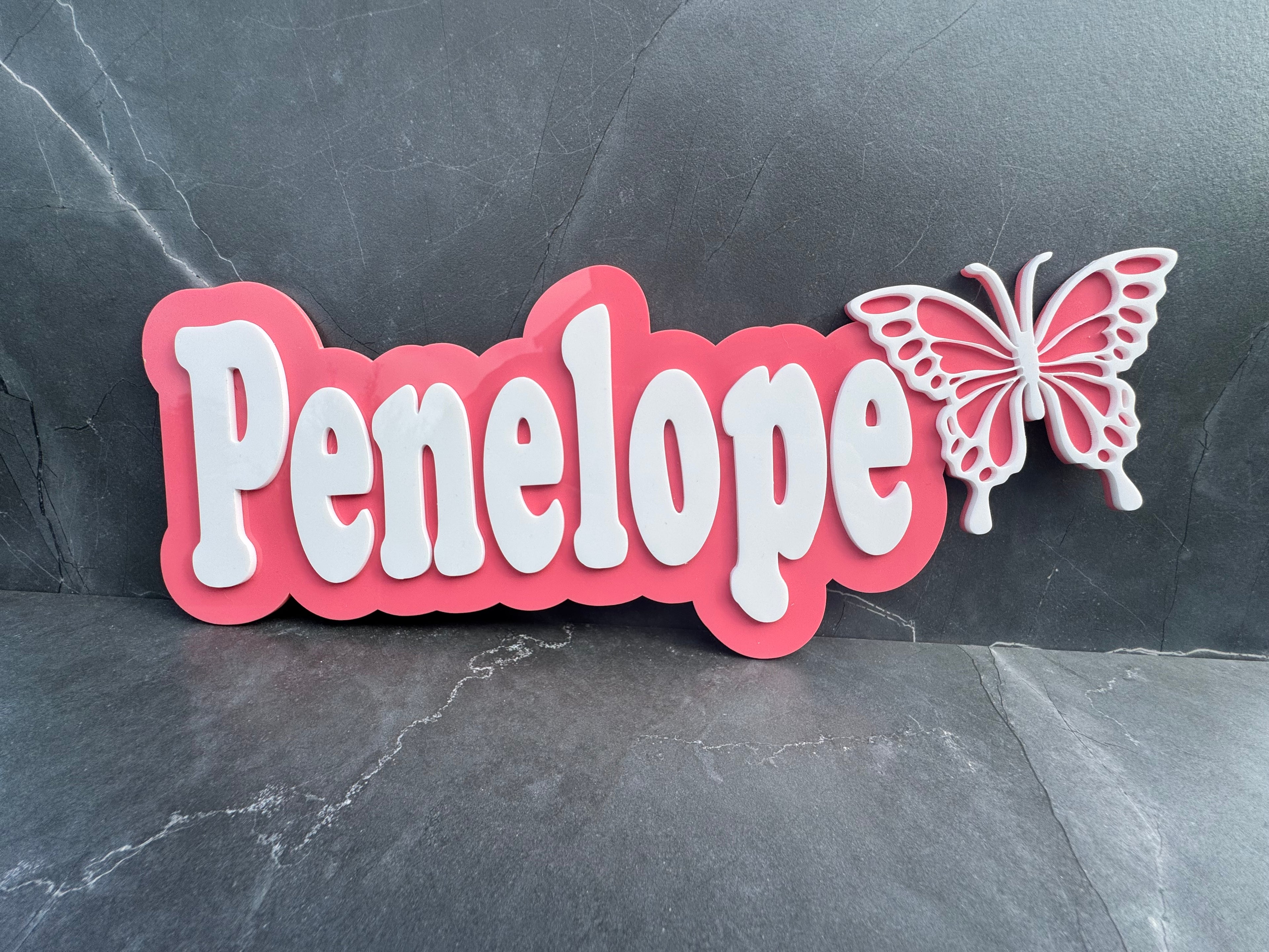 Personalised Acrylic Kids Door Name Sign - Custom Colours & Designs