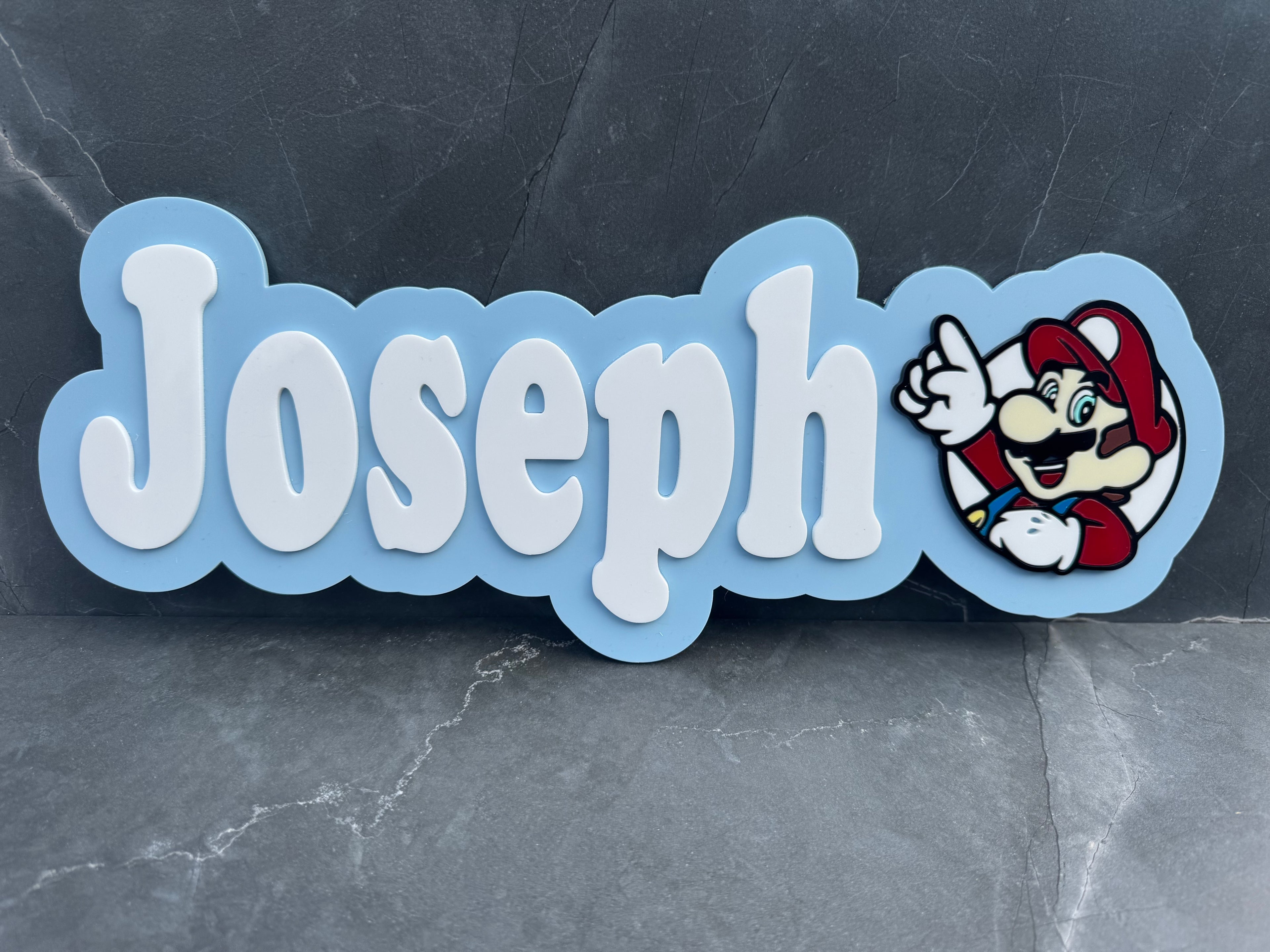 Personalised Acrylic Kids Door Name Sign - Custom Colours & Designs