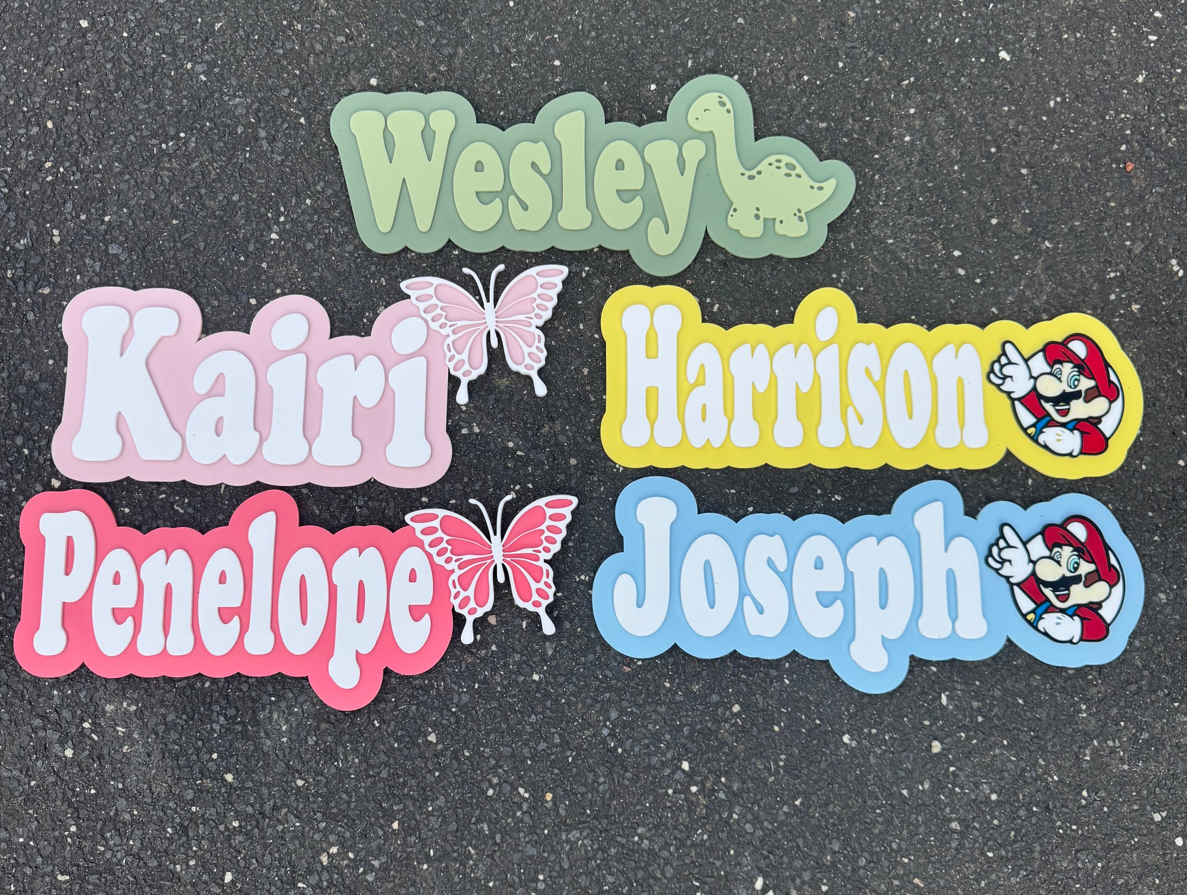 Personalised Acrylic Kids Door Name Sign - Custom Colours & Designs