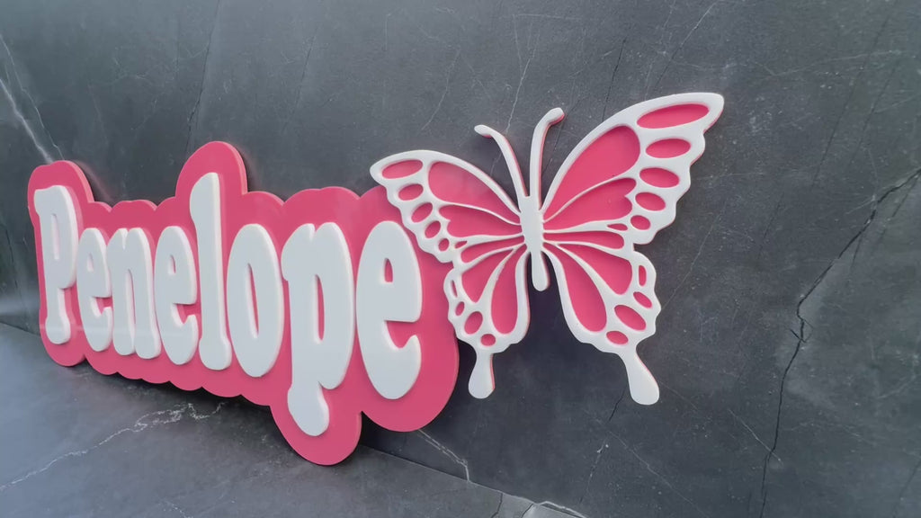 Personalised Acrylic Kids Door Name Sign - Custom Colours & Designs